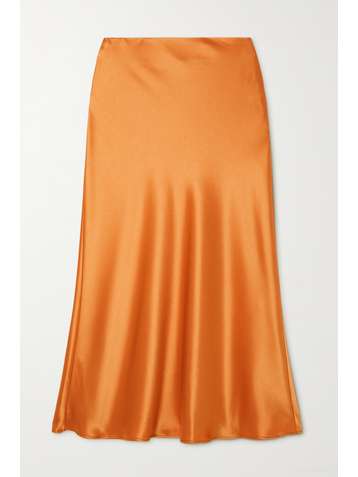 GALVAN Valletta satin midi skirt