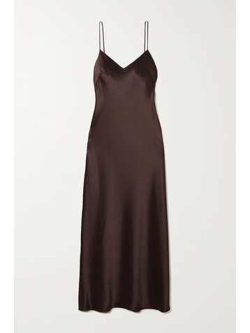 GALVAN Robe midi en satin