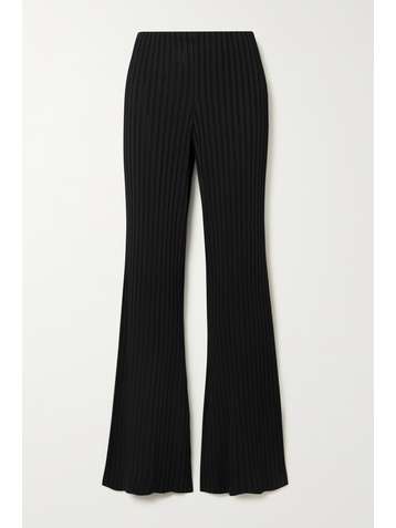GALVAN Pantalon droit en mailles côtelées Rhea