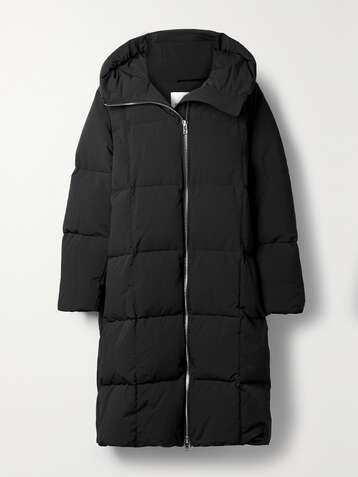 STAND STUDIO Saylor hooded quilted shell recycled down coat