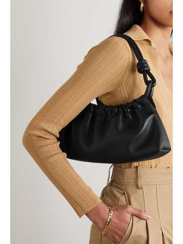 NANUSHKA Sac porté épaule en cuir vegan à fronces Valerie