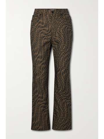 FENDI Jacquard flared pants