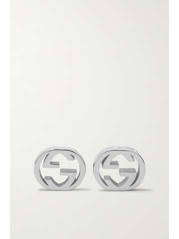 GUCCI 18-karat white gold earrings