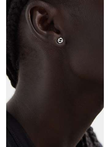GUCCI 18-karat white gold earrings