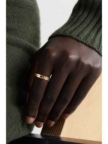 GUCCI Icon 18-karat gold diamond ring