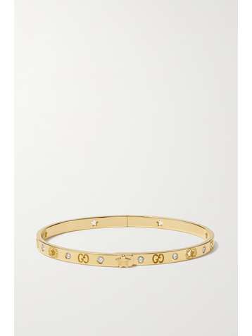 GUCCI Icon 18-karat gold diamond bangle