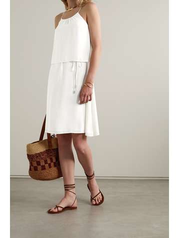 ATM ANTHONY THOMAS MELILLO Tie-detailed georgette midi dress