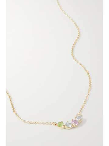 STONE AND STRAND Unicorn Curve gold multi-stone necklace