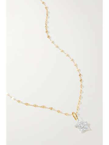 STONE AND STRAND Starbright gold diamond necklace