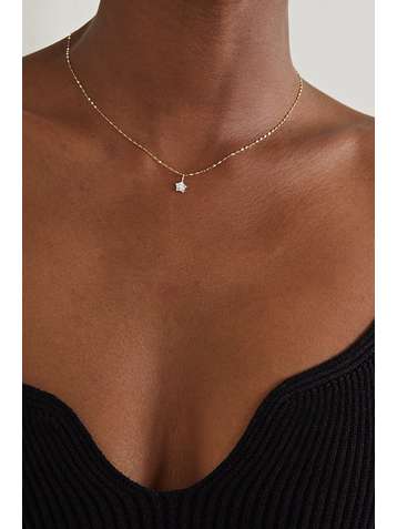 STONE AND STRAND Starbright gold diamond necklace