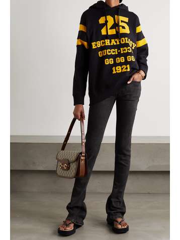 GUCCI Oversized printed cotton-jersey hoodie