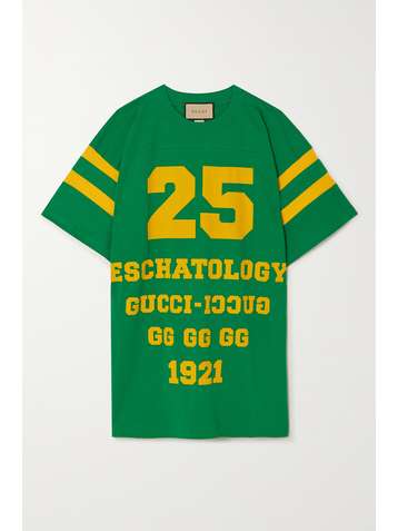 GUCCI Eschatology oversized printed cotton-jersey T-shirt