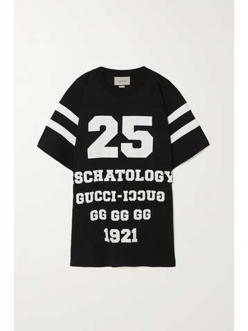 GUCCI Oversized printed cotton-jersey T-shirt
