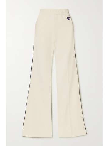GUCCI Appliquéd twill track pants