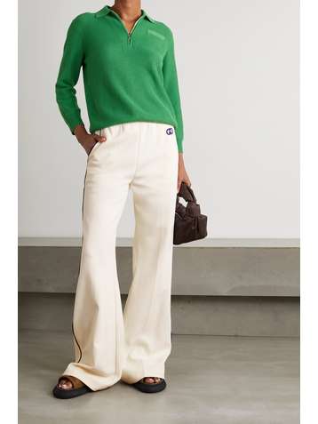 GUCCI Appliquéd twill track pants