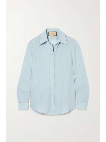 GUCCI Silk-jacquard shirt