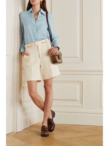 GUCCI Silk-jacquard shirt
