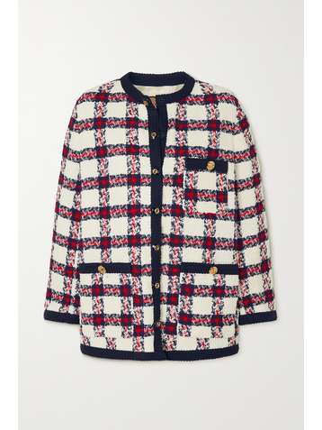 GUCCI Veste en tweed à carreaux