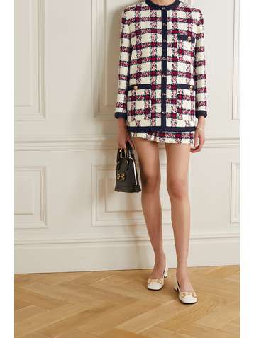 GUCCI Veste en tweed à carreaux