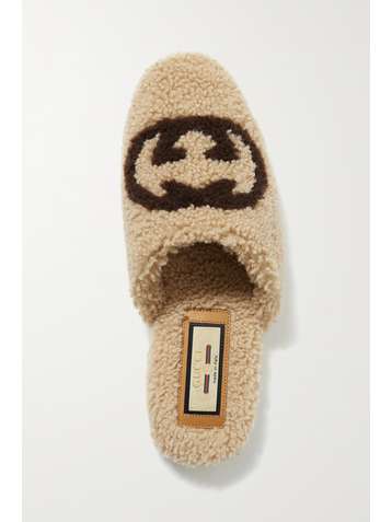 GUCCI Eileen shearling slippers