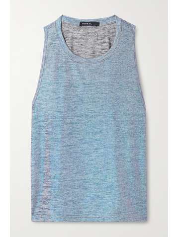 KORAL Iridescent stretch-jersey tank