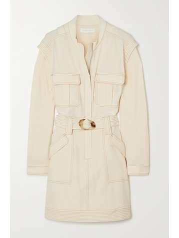 JONATHAN SIMKHAI Daniella belted woven mini dress