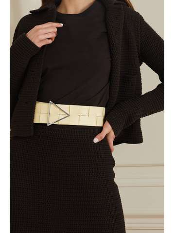 BOTTEGA VENETA Intrecciato leather waist belt