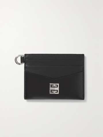 GIVENCHY Embellished paneled leather cardholder