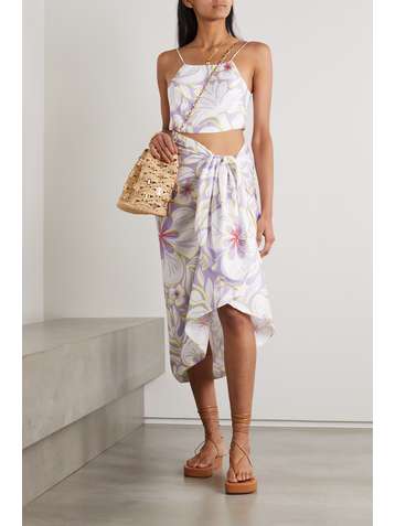 RACIL Pareo aus Baumwoll-Voile mit Blumenprint