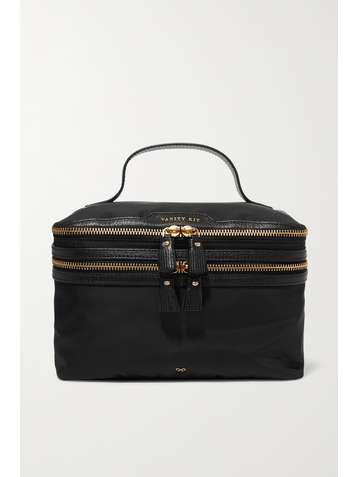 ANYA HINDMARCH + NET SUSTAIN Vanity Kit textured leather-trimmed recycled shell cosmetics case