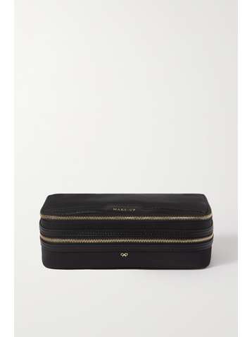 ANYA HINDMARCH Make Up leather-trimmed shell cosmetics case