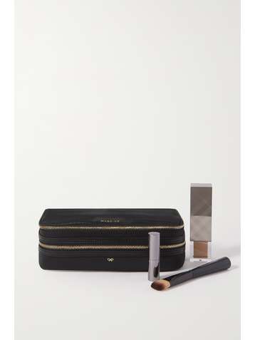 ANYA HINDMARCH Make Up leather-trimmed shell cosmetics case