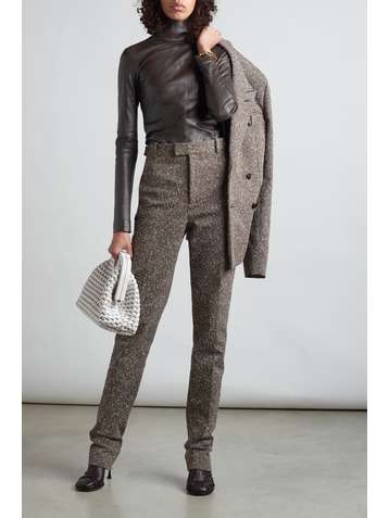 BOTTEGA VENETA Leather turtleneck top