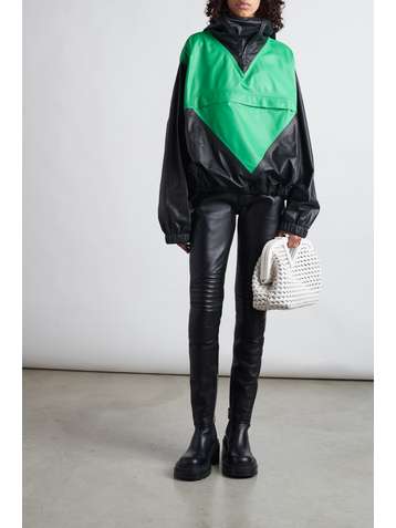 BOTTEGA VENETA Hooded two-tone leather jacket