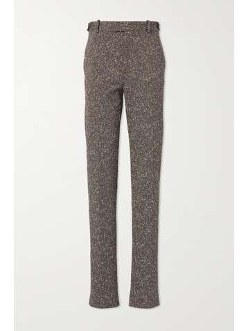 BOTTEGA VENETA Herringbone bouclé straight-leg pants