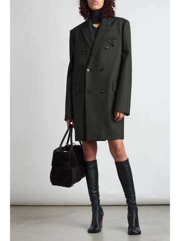 BOTTEGA VENETA Double-breasted herringbone twill coat
