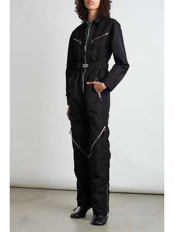BOTTEGA VENETA Zip-detailed shell jumpsuit