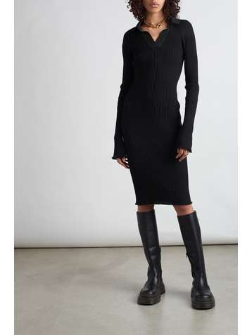 BOTTEGA VENETA Ribbed cotton dress