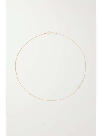 LOREN STEWART Herringbone 10-karat gold necklace