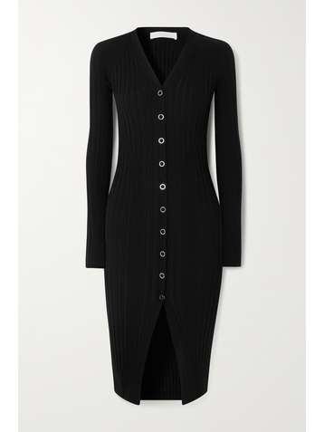 DION LEE Ribbed wool-blend dress
