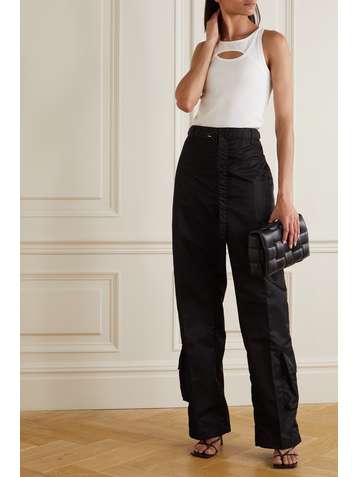 DION LEE Muscle Interlock cutout cotton tank