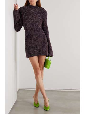THE ATTICO Lurex mini dress