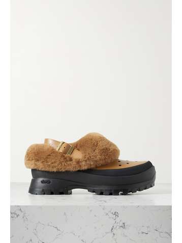 STELLA MCCARTNEY Trace Clogs aus Faux Fur, Kunstleder und Gummi