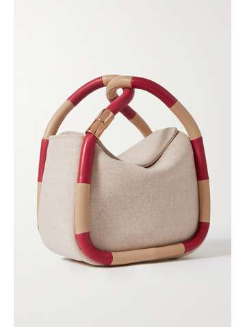 BOYY Wonton 20 leather-trimmed canvas tote