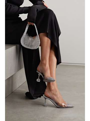 AQUAZZURA Nights 75 Slingback-Pumps aus PVC mit Kristallen