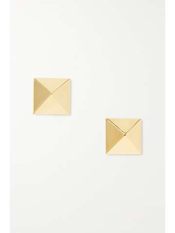 VALENTINO Valentino Garavani Rockstud gold-tone earrings
