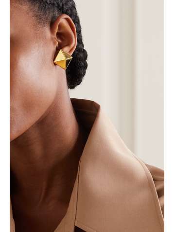 VALENTINO Valentino Garavani Rockstud gold-tone earrings
