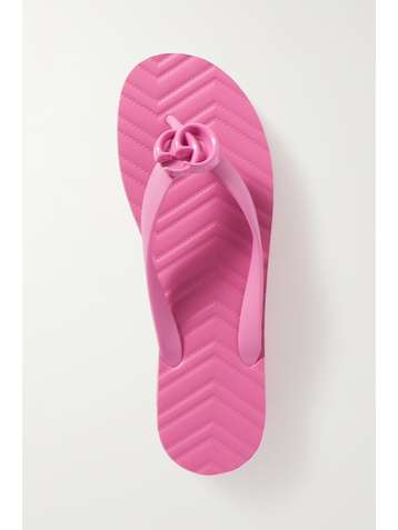 GUCCI Pascar logo-embellished rubber flip flops