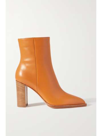 GIANVITO ROSSI River 85 leather ankle boots