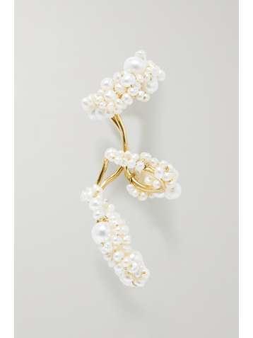 COMPLETEDWORKS Bijou d'oreille en vermeil et perles